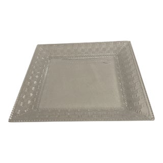 Tiffany & Co. Crystal Woven Square Tray For Sale