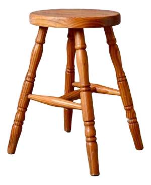 Vintage Pine Farm Stool
