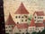 Vintage Hand-Painted Peacock & Landscape Four-Panel Folding Screen For Sale - Image 12 of 16