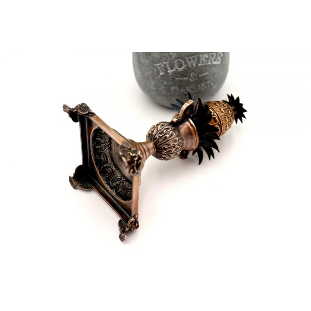 Metal Silver Pineapple-Shaped Toothpick Holder For Sale - Image 7 of 8