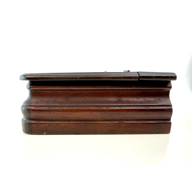 19th Century Dark Wood Hinged Document Box For Sale - Image 10 of 15