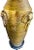 1970s Pair of Mid-Century Gold Glazed Ceramic Elephant Lamps With Custom Artemis Studios Shades - Hollywood Regency / Chinoiserie Style For Sale - Image 5 of 13
