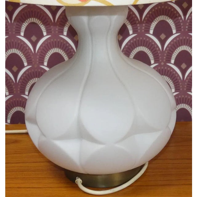 Colorful Umbrella Illuminated Glass Base Noble Table Lamp from Peill & Putzler, 1970s For Sale - Image 7 of 11