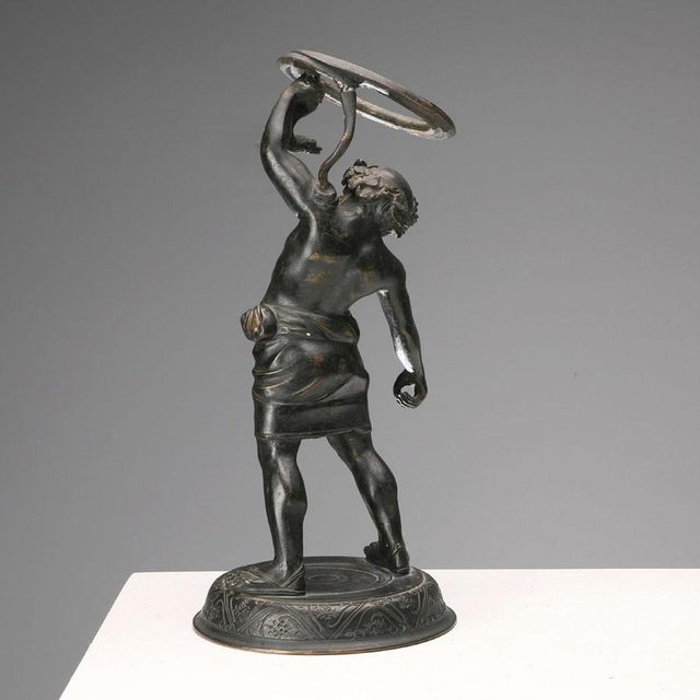 Pompeian Silenus in Bronze Copy Figurine For Sale - Image 3 of 10