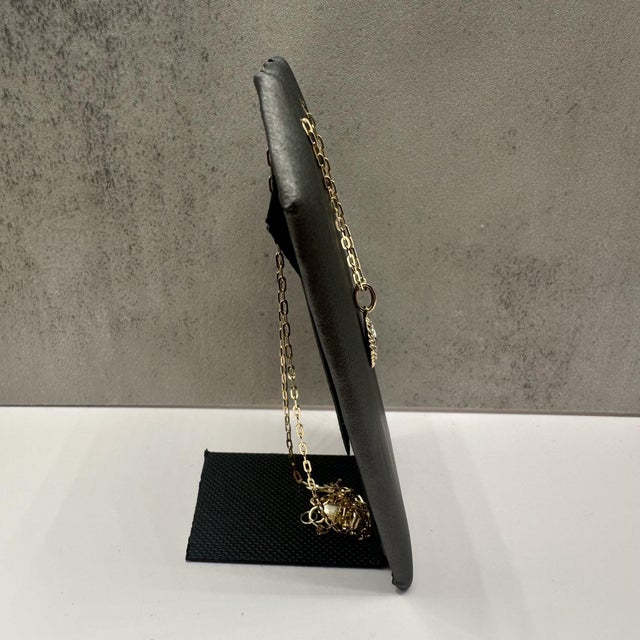 Modern Diamond Paperclip Chain Necklace in 10kt Yellow Gold – 0.08ctw, Adjustable, New For Sale - Image 3 of 5