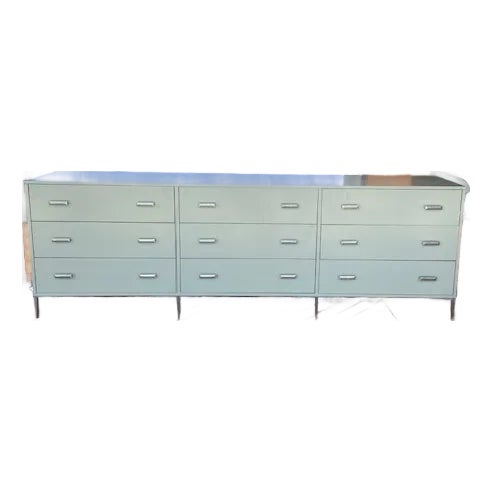 Century Costume Made Nine Drawer Dresser With Full Extension Drawers For Sale