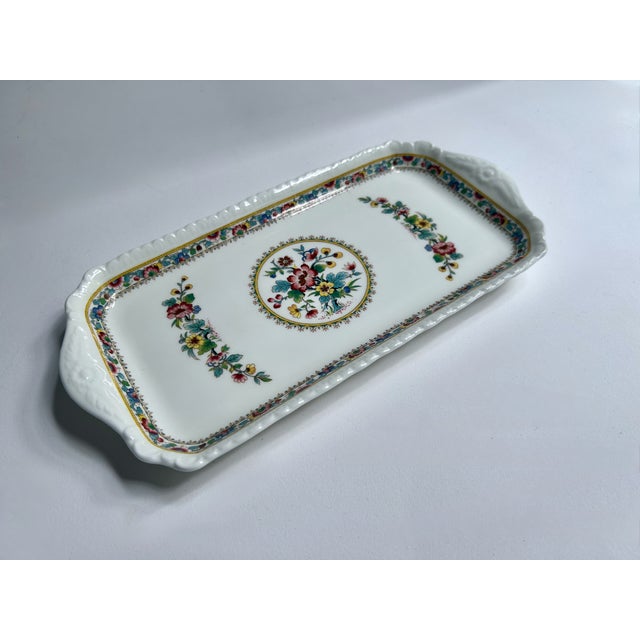1980s English Coalport "Ming Rose" Bone China Tray For Sale - Image 15 of 15