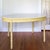 Hollywood Regency Thomasville Faux Bamboo Butter Yellow Oval Dining Table For Sale - Image 3 of 12