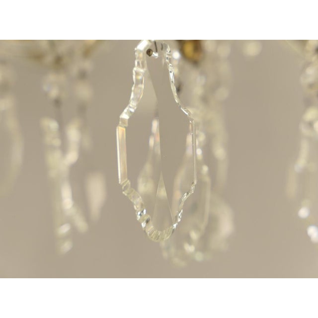 German Crystal Glass Chandelier, 1970s For Sale - Image 10 of 16