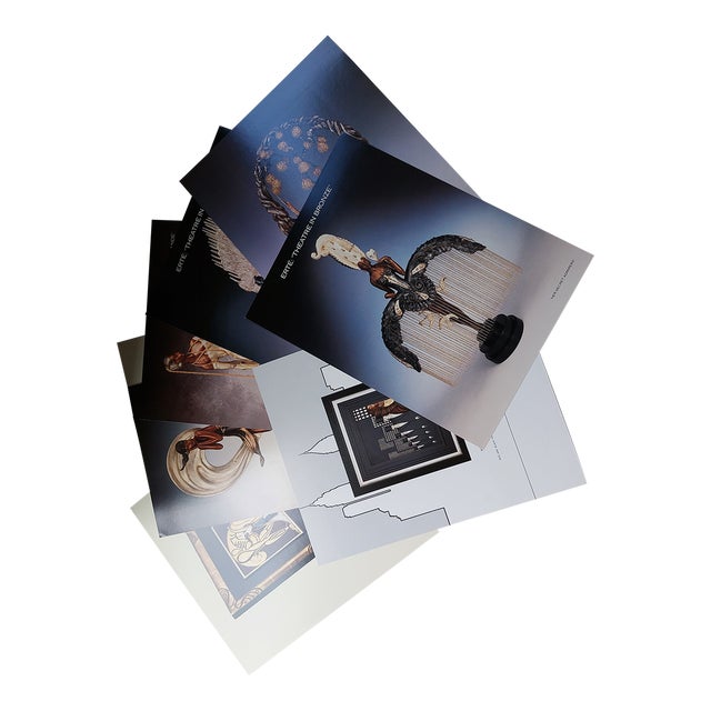 1980s Erte Sculpture Gallery Flyer Series - Set of 7 For Sale