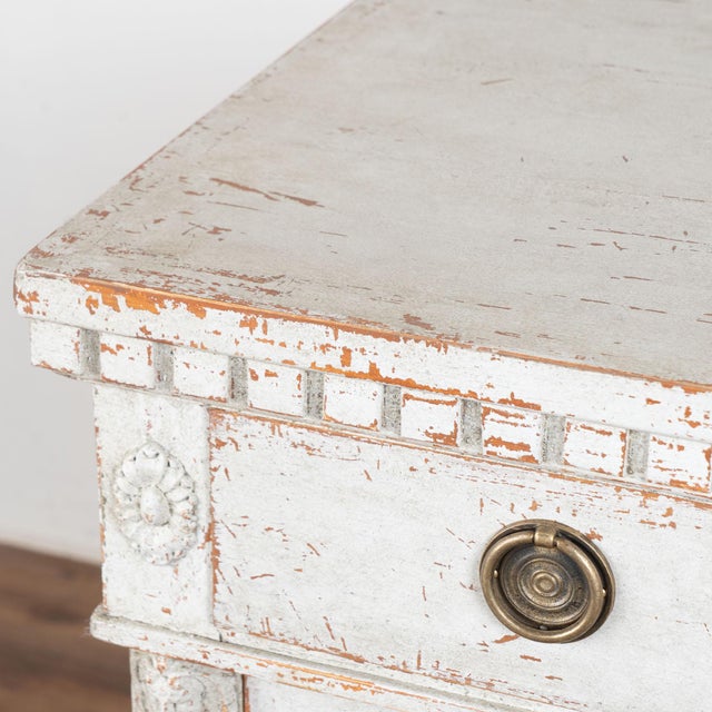 Gray 19th Century Swedish Gustavian Gray Painted Buffet Sideboard For Sale - Image 8 of 16