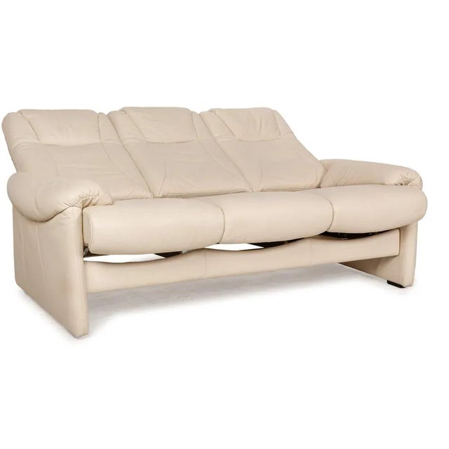 Cream Leather 3-Seater and 2-Seater Sofas from Willi Schillig, Set of 2 For Sale - Image 6 of 18