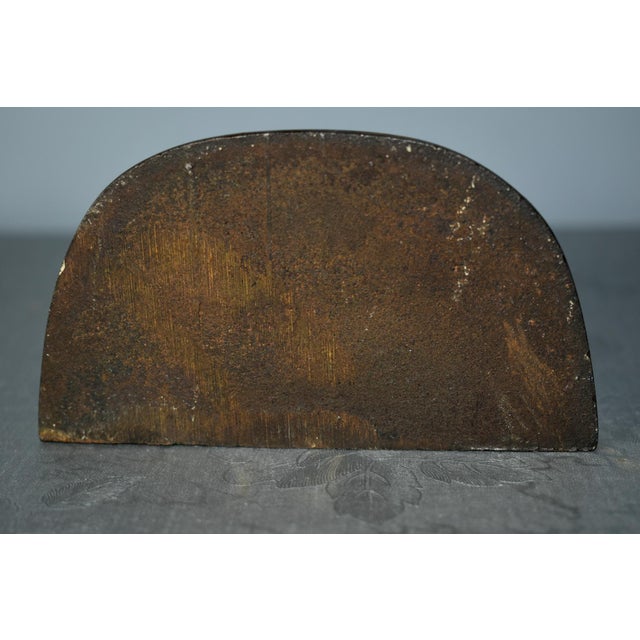 Vintage Bronzed MetaL Cowboy & Horse Sculpture Signed & Marked For Sale - Image 11 of 11