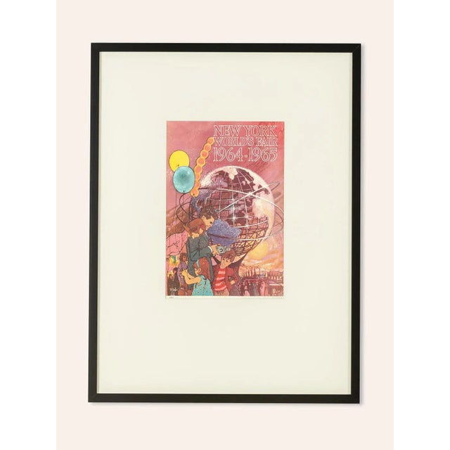 Original vintage for the world expo ''new york world's fair'', which took place advertising posters from 1964 to 1965 in...