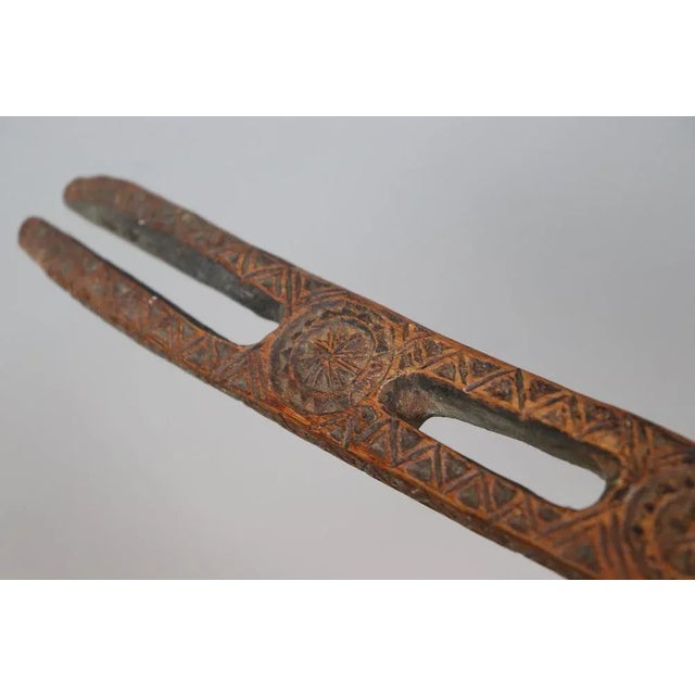 Black Antique Afghanistan Hand-Carved Hook Nuristan, 1890s For Sale - Image 8 of 13