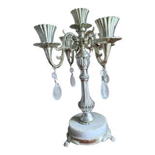 Vintage Mid-Century 5 Arm Rococo Style Candelabra, Circa 1950s For Sale