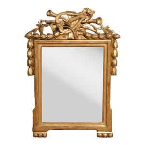18th Century French Louis XVI Carved Giltwood Wall Mirror From Provence