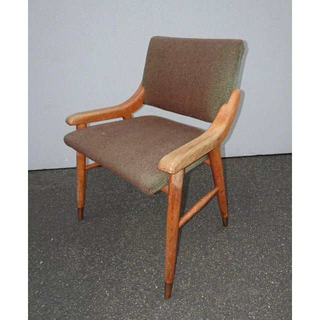 Vintage Danish Mid Century Modern Solid Wood Accent Chair For Sale - Image 13 of 13