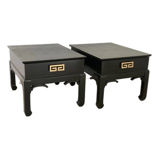 Chinoiserie Side Tables Nightstands - A Pair For Sale