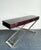 Vintage Chrome and Wood Console Table With Brass Accents For Sale - Image 12 of 12