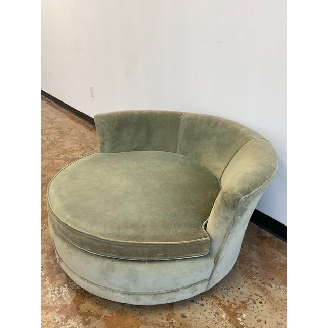 Vintage Circular Lounge Chiar, Attr. To Milo Baughman For Sale - Image 10 of 18