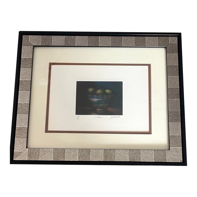 Vintage Laurent Schkolnyk Framed “3 Citrons” Mezzotint Numbered & Signed For Sale