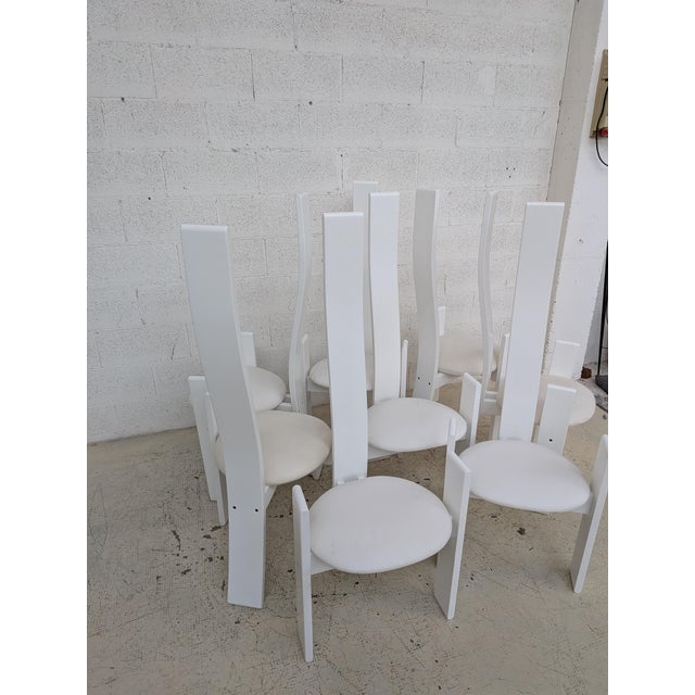 White Golem Chairs by Vico Magistretti for Poggi, 1960s, Set of 8 For Sale - Image 10 of 18