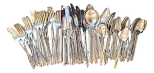 Spring Floral Silverplate- Set of 88