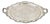 Antique English Victorian Silver Plated Large Oval Serving Platter Bar Tray For Sale