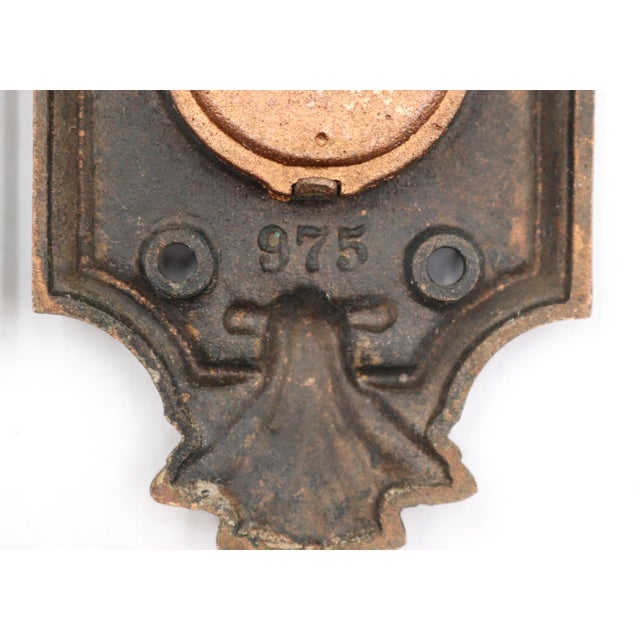 Pair of 1900s Racine Russell & Erwin Brass Pocket Door Pulls For Sale - Image 6 of 6