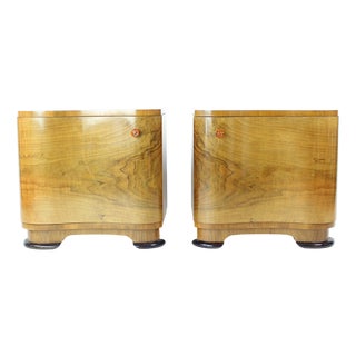 Art Deco Bedside Tables by Jindřich Halabala for Up Závody, 1930s, Set of 2 For Sale