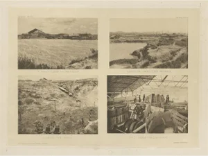 After Kleingrothe, Views of Mining Near Sungei Bessi River in Malaysia, 1907, Heliograph