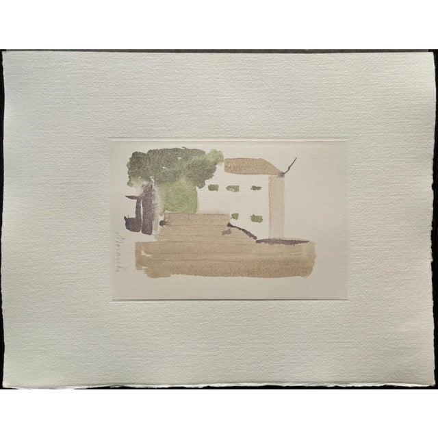 Giorgio Morandi (1890-1964) "Paesaggio" (Landscape) Colour Photo-lithograph on thick cotton handmade paper Signed in the...