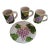 Vintage Shafford “Fruit Du Jour” Grape Mug & Plate Set, Japan, 1987 For Sale