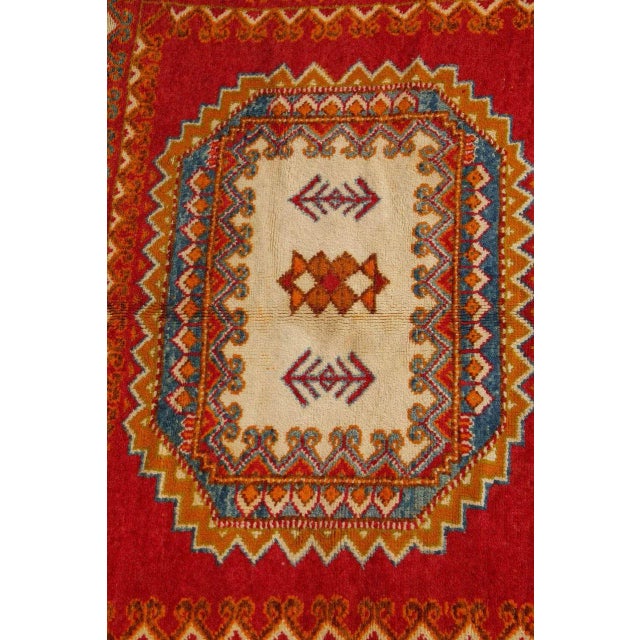 Tribal 1960s Vintage Moroccan Orange Berber Rug For Sale - Image 3 of 10