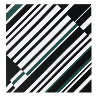 Günter Fruhtrunk, Green Accents, 1966, Silk-screen For Sale