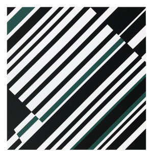 Günter Fruhtrunk, Green Accents, 1966, Silk-screen