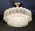 Vintage murano chandelier, barovier style, 1980s. Round chandelier with multiple glass layers, very full-bodied. With 49...