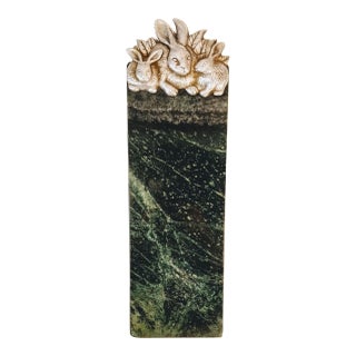 Arthur Court Rabbit Bunny Green Marble Board For Sale