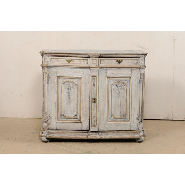 18th Century English Hand-Carved Buffet Cabinet For Sale - Image 4 of 12