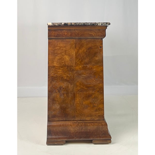 Late 20th Century Late 20th Century Henredon "Charles X" French Neoclassical Burl & Marble Top Commode Chest For Sale - Image 5 of 13
