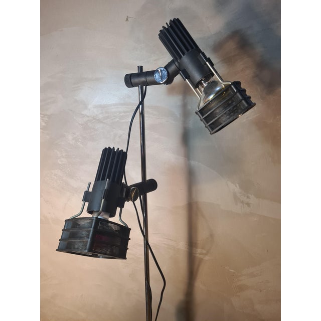 Black Metal Floor Lamp from Hustadt Leuchten, Germany, 1975 For Sale - Image 8 of 10