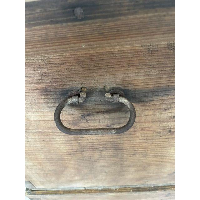 Antique Chest in Thick Pine Wood, 1870 For Sale - Image 3 of 13