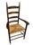 Arts & Crafts Early 20th Century Antique Ladderback Rush Seat Chair For Sale - Image 3 of 7