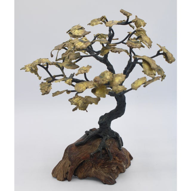 Mid Century Bronze Bonsai Tree | Chairish