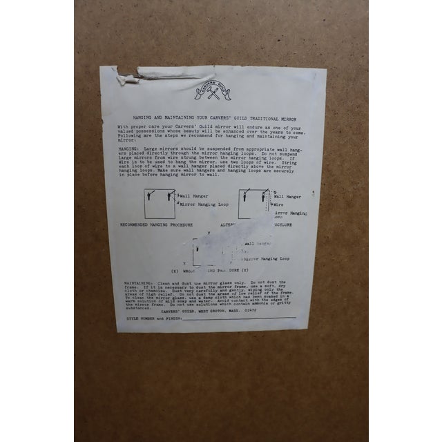 Glass Carvers’ Guild Trudeau Neoclassical Gilt Mirror For Sale - Image 7 of 11