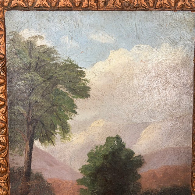 American Early 20th Century American Oil on Board Landscape Painting For Sale - Image 3 of 6