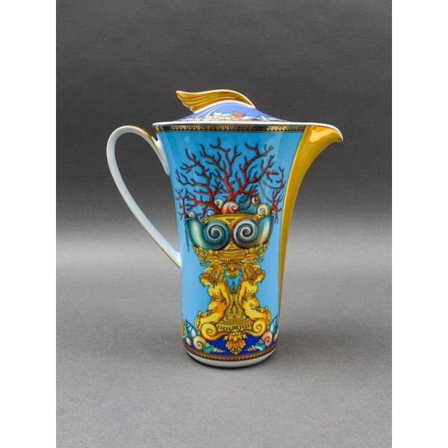 Mid 20th Century Versace Rosenthal Germany Les Tresors De La Mer Lidded Coffee Pot New With Box For Sale In Miami - Image 6 of 11