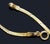 Italian 14k Gold Herringbone Chain Necklace With Solitaire Diamond From Vicenza, Italy. For Sale - Image 4 of 6