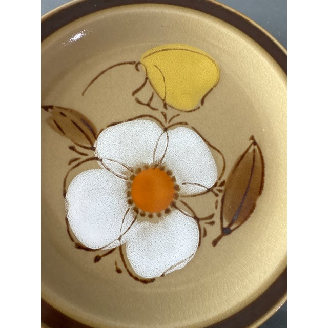 Vintage Hearthside Dogwood Hand-Painted Stoneware Salad Plates - Set of 3 For Sale In Dallas - Image 6 of 10